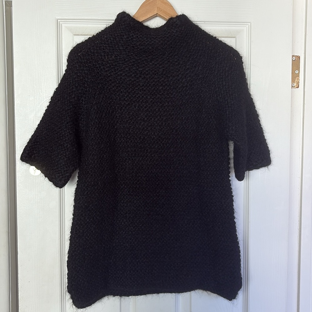 Sol Alpaca Women's Black Turtleneck Sweater